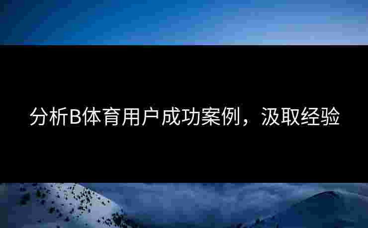 分析B体育用户成功案例，汲取经验