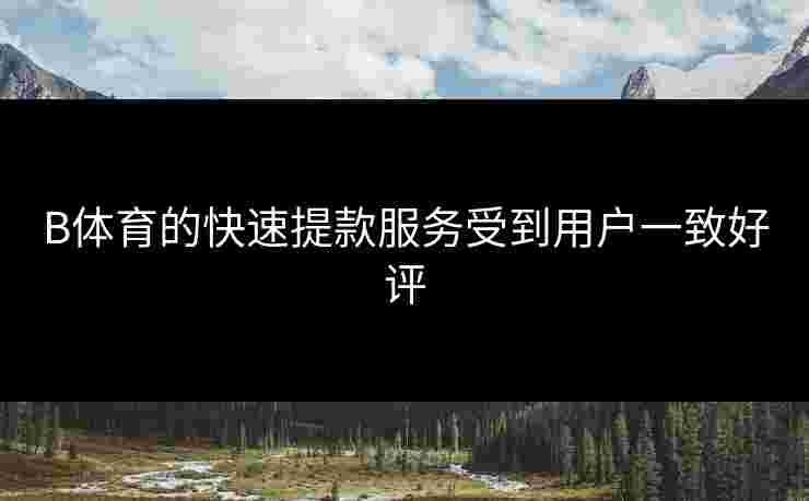 B体育的快速提款服务受到用户一致好评